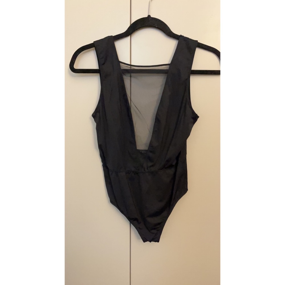 Victoria Secret black bodysuit with mesh front